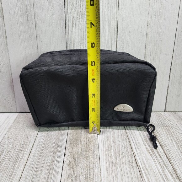 Samsonite Toiletry Travel Jewelry Toiletries Bag Black Small Canvas Zipper - Picture 6 of 7